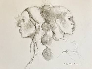 Original Figurative Women Drawings by Carolyn Ordower