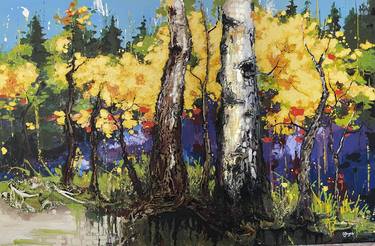 Original Expressionism Landscape Paintings by Violeta Islamaj