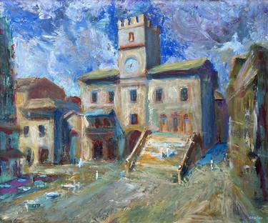 Original Impressionism Cities Paintings by Tamas Erdodi