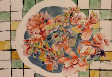 Print of Expressionism Floral Paintings by hongxi xiong