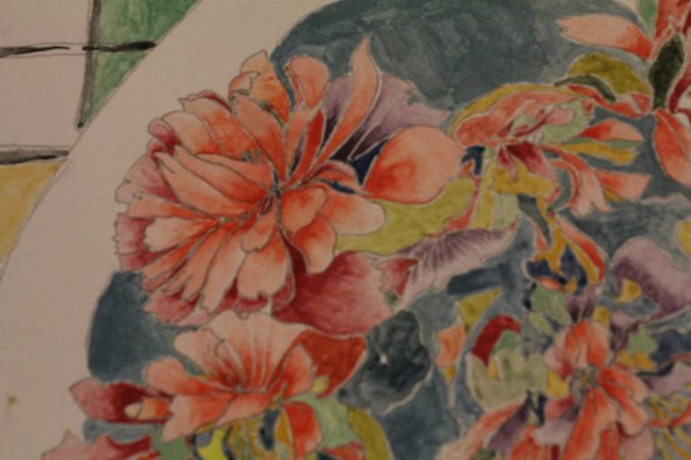 Original Floral Painting by hongxi xiong