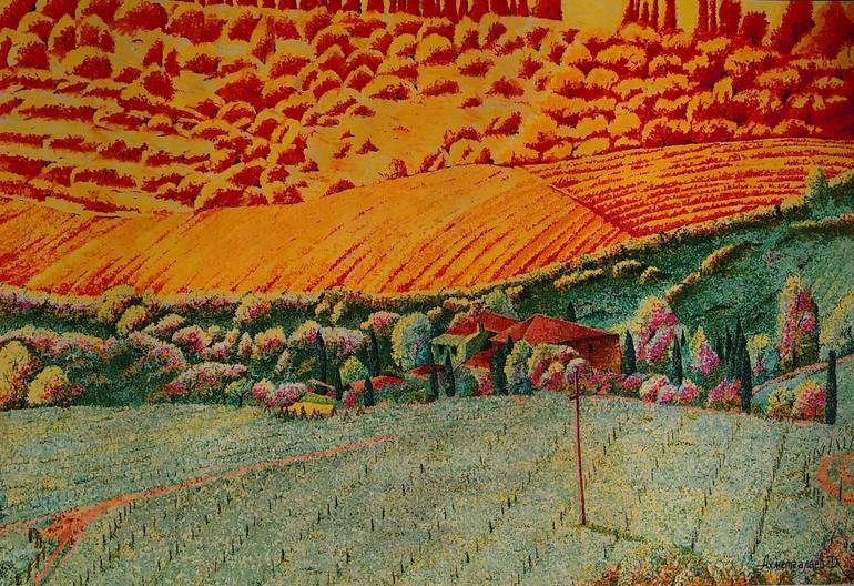 golden dawn Drawing by Aaron Wainwright | Saatchi Art