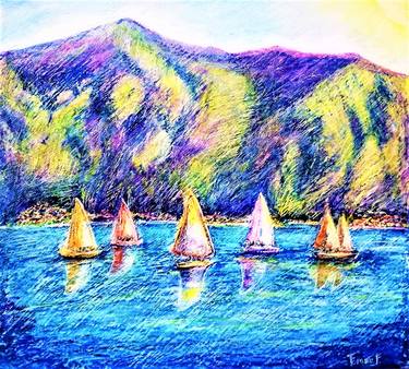 Print of Boat Paintings by Franco Forante
