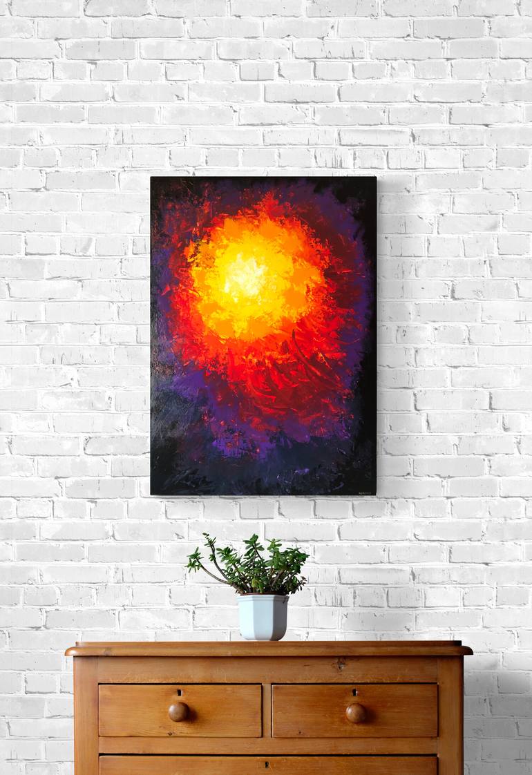 Original Abstract Expressionism Abstract Painting by Kerime Elibuyuk