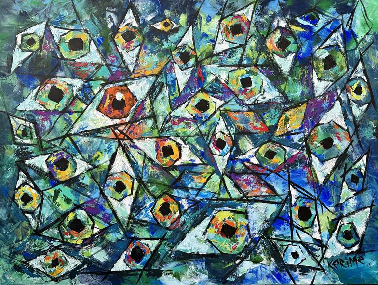 Print of Abstract Expressionism Abstract Paintings by Kerime Elibuyuk