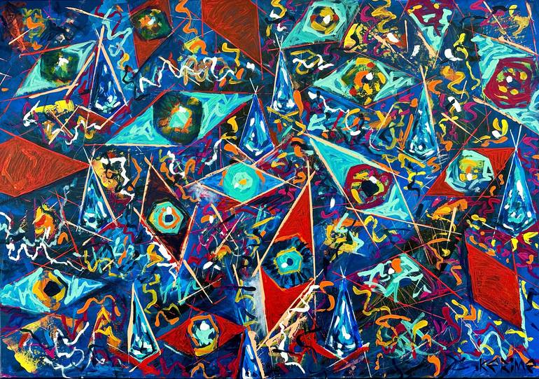 Print of Abstract Expressionism Abstract Paintings by Kerime Elibuyuk
