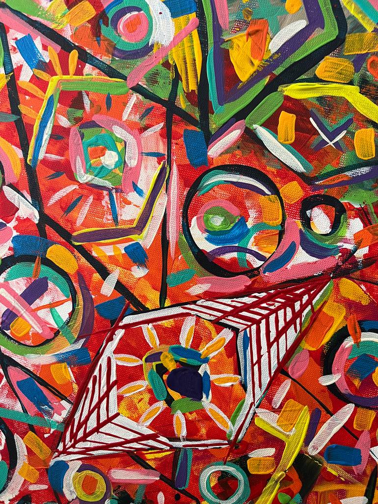 Original Abstract Expressionism Abstract Painting by Kerime Elibuyuk