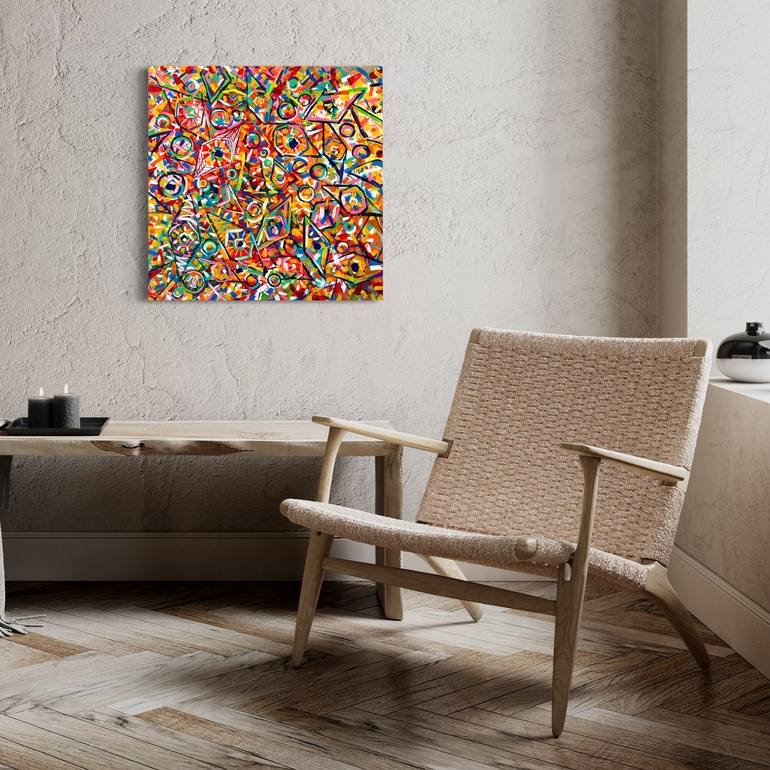 Original Abstract Expressionism Abstract Painting by Kerime Elibuyuk