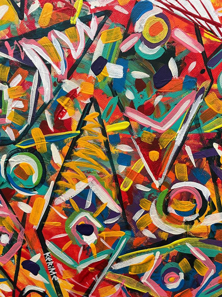 Original Abstract Expressionism Abstract Painting by Kerime Elibuyuk