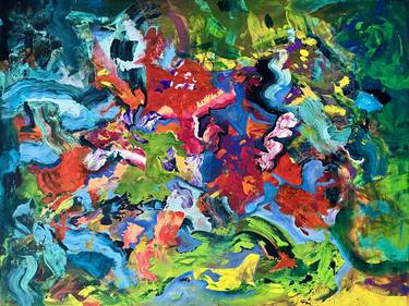 Original Abstract Expressionism Abstract Paintings by Kerime Elibuyuk