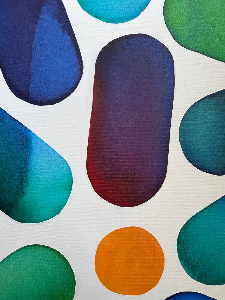 Original Abstract Expressionism Abstract Painting by Kerime Elibuyuk