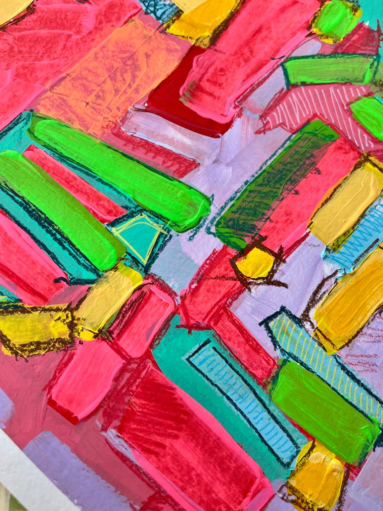 Original Abstract Expressionism Abstract Painting by Kerime Elibuyuk