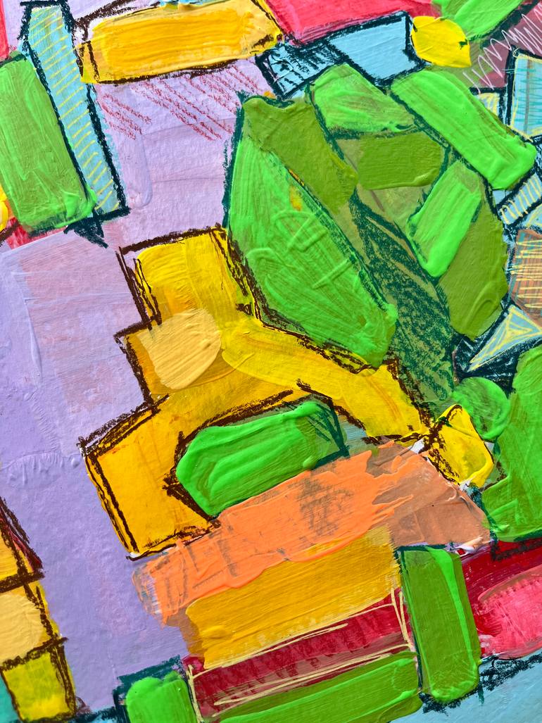 Original Abstract Expressionism Abstract Painting by Kerime Elibuyuk