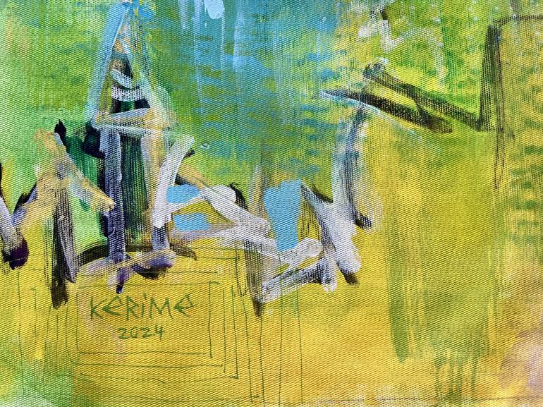 Original Abstract Expressionism Abstract Painting by Kerime Elibuyuk