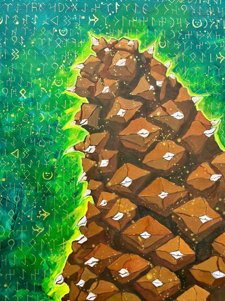 Original Abstract Expressionism Nature Painting by Kerime Elibuyuk