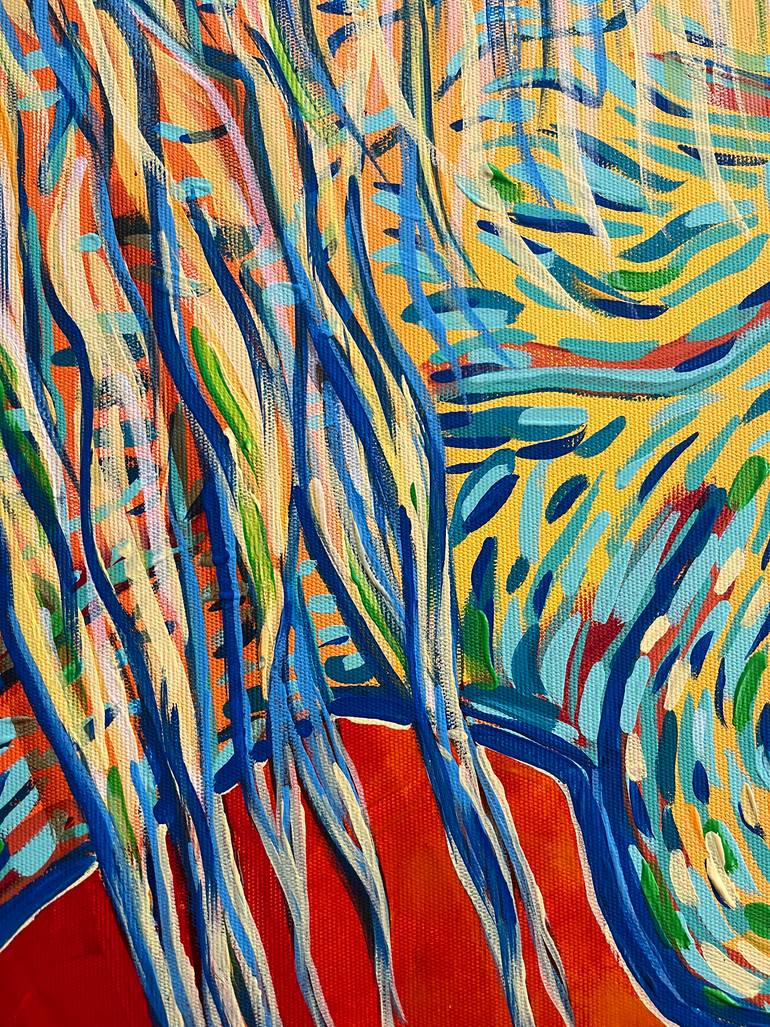 Original Abstract Horse Painting by Kerime Elibuyuk
