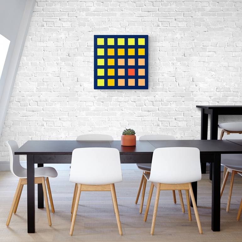 Original Modern Geometric Painting by Kerime Elibuyuk