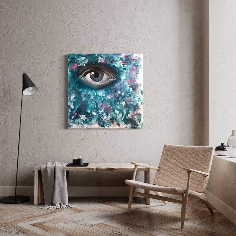 Original Abstract Expressionism Abstract Painting by Kerime Elibuyuk