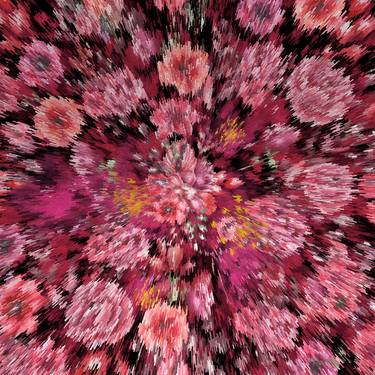 Floral explosion in viva magenta tones thumb
