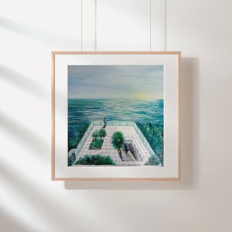 Original Photorealism Seascape Painting by Diana Editoiu