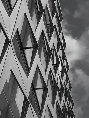 Monochromatic parametric metallic architectural facade detail thumb