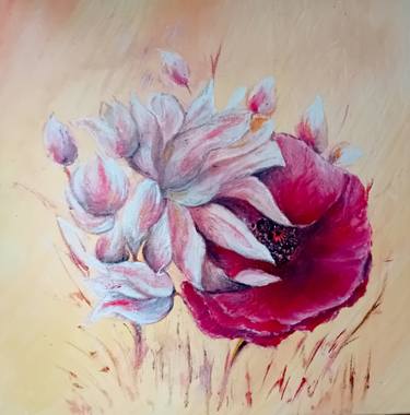 Original Abstract Floral Paintings by Diana Editoiu
