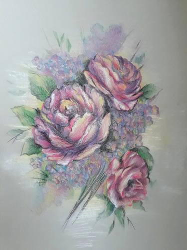 Print of Realism Floral Drawings by Diana Editoiu