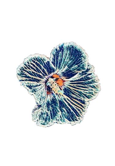 Anime ocean waves blue Hibiscus - Limited Edition of 10 thumb