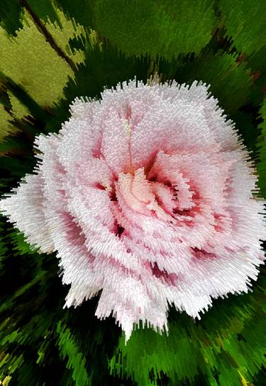 Original Abstract Floral Mixed Media by Diana Editoiu