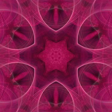 Kaleidoscope optical illusion mandala in viva magenta tones 1 thumb