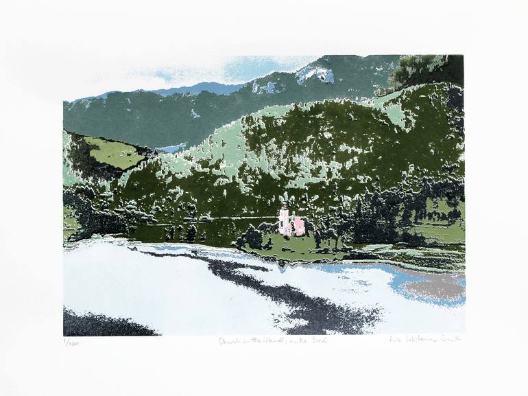 Original Impressionism Architecture Printmaking by Liz Whiteman Smith