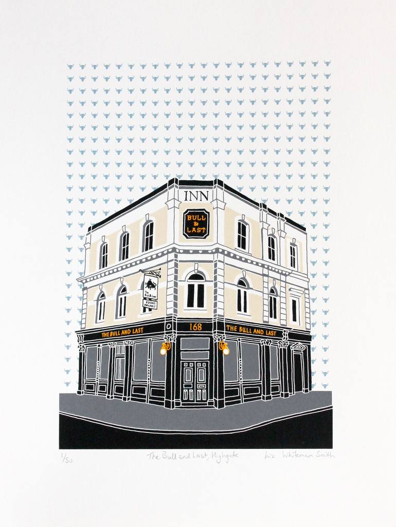Original Architecture Printmaking by Liz Whiteman Smith | Contemporary Art on Paper | Bull and Last pub