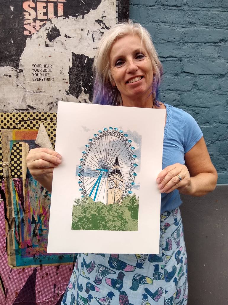 Original Modern Architecture Printmaking by Liz Whiteman Smith