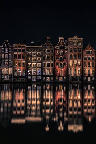 Canals of Amsterdam by night - Limited Edition of 10 thumb