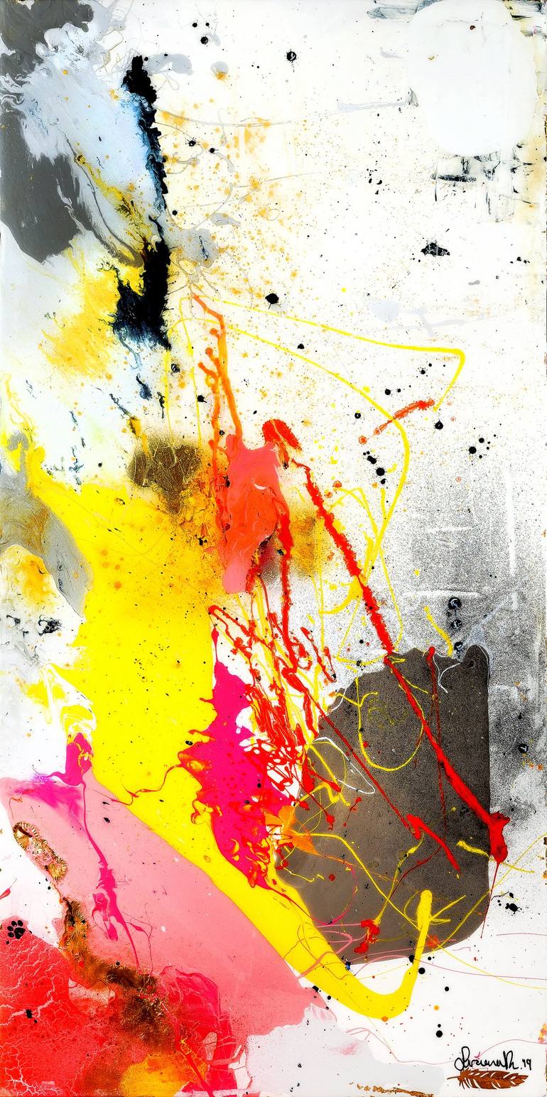 Original Abstract Expressionism Abstract Painting by luciana caporaso