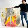 Me Standing Next To Freaking In Stereo 48 x 48 inches as a pair (3 inches deep)