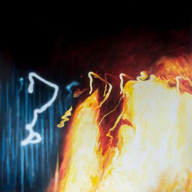 Original Conceptual Abstract Painting by Cristian Branzescu
