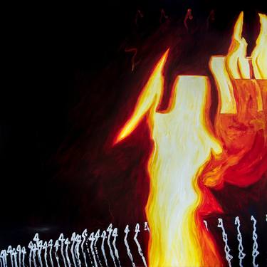 Original Conceptual Abstract Painting by Cristian Branzescu