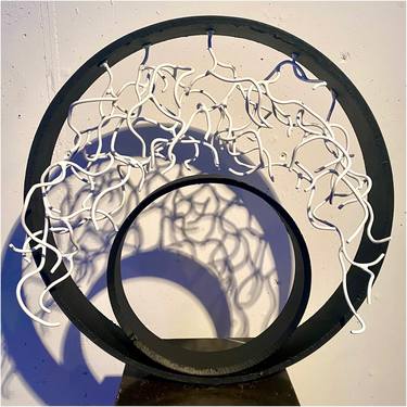 Original Black & White Abstract Sculpture by Sinéad Ludwig-Burgess