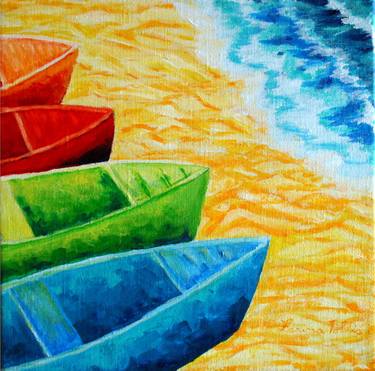 Original Boat Paintings by Zarina Tollini