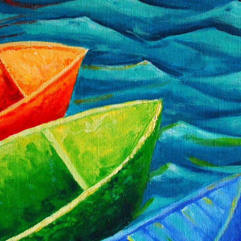 Original Figurative Boat Painting by Zarina Tollini