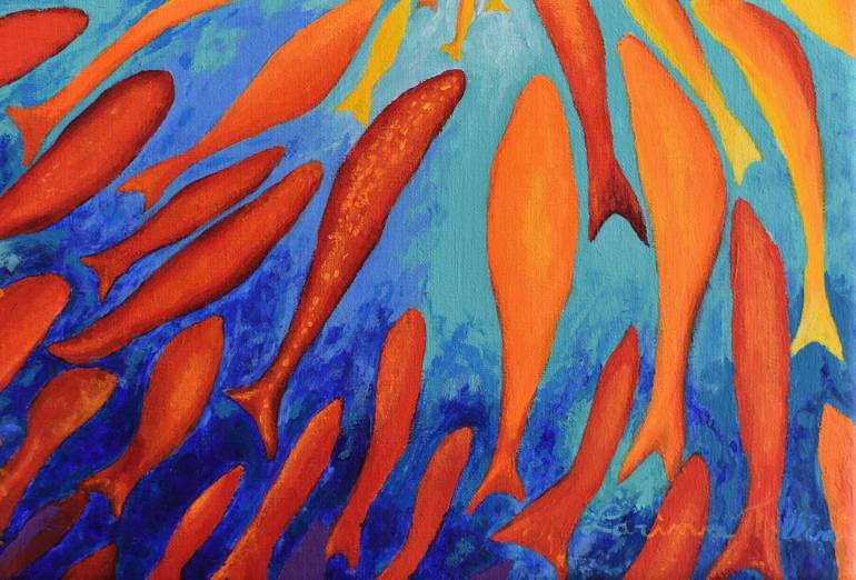Original Fish Painting by Zarina Tollini