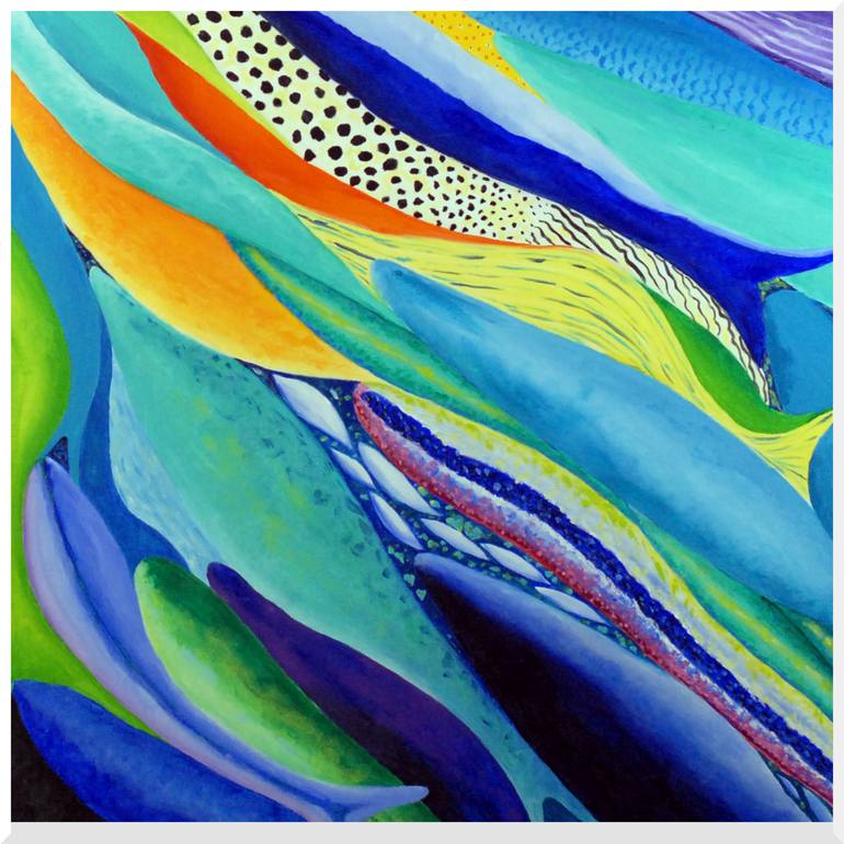 Original Modern Fish Painting by Zarina Tollini