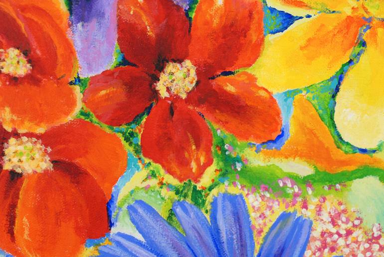 Original Floral Painting by Zarina Tollini