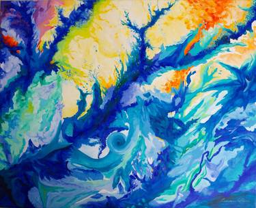 Original Abstract Expressionism Fantasy Paintings by Zarina Tollini
