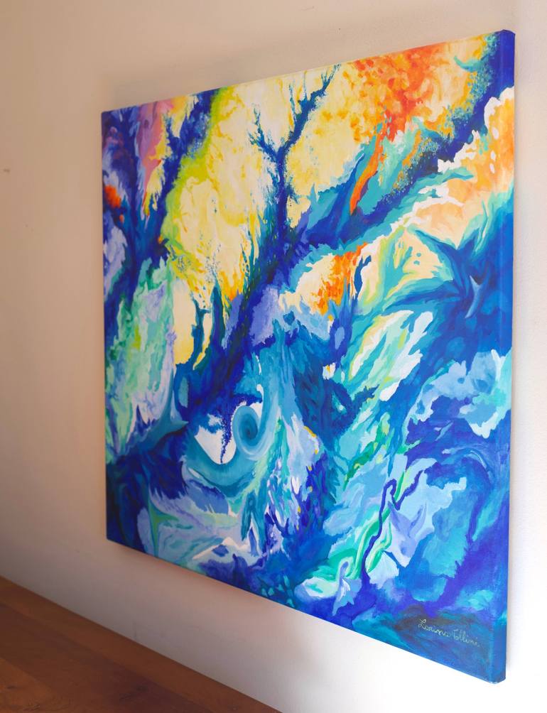 Original Abstract Expressionism Fantasy Painting by Zarina Tollini