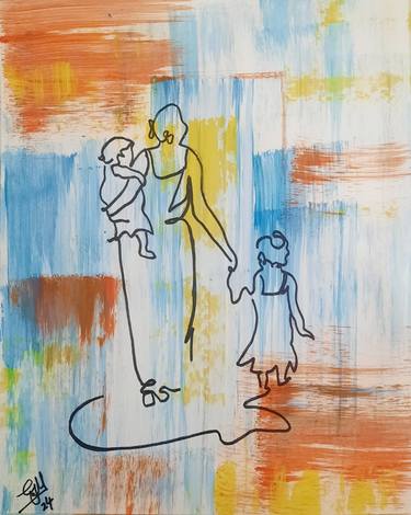 Print of Abstract Family Paintings by Sarah Gul