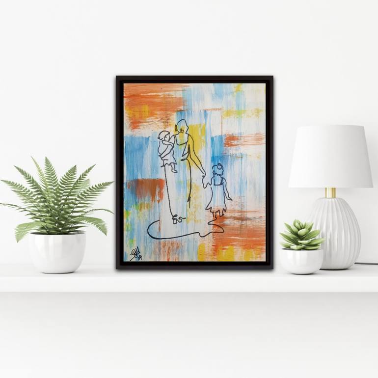 Original Abstract Family Painting by Sarah Gul