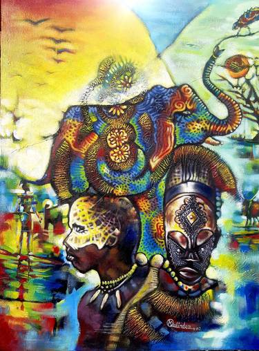 Print of Expressionism World Culture Paintings by Medie Mulindwa