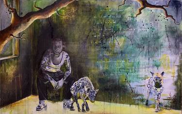 Original Figurative Graffiti Paintings by Maja Dierich-Hoche